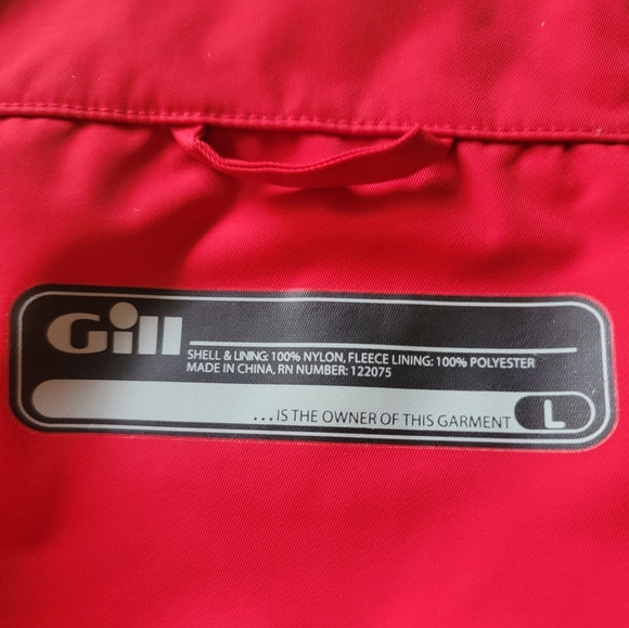 NEW - GILL COAST RED JACKET- (sz - large) - Picture 13 of 16